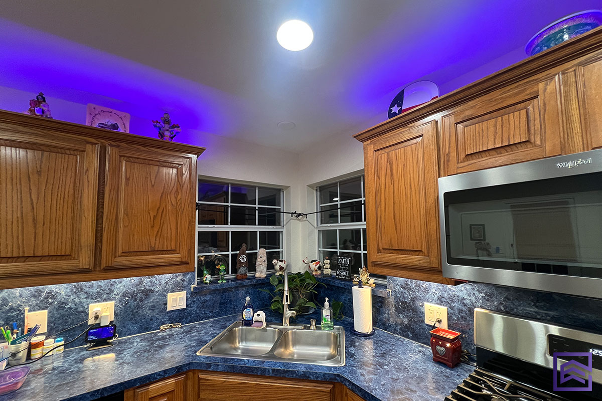 decorative cabinet lighting installation completed by Lynnmar Services