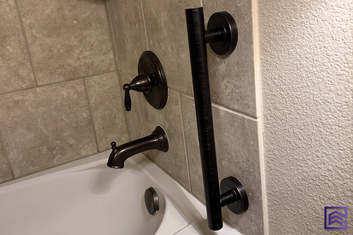 shower safety bar installation by Lynnmar Services