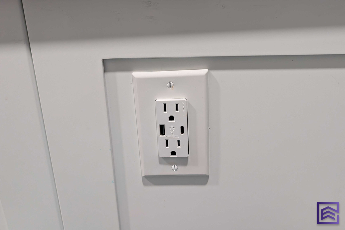 electrical outlets with USB installed by Lynnmar Services